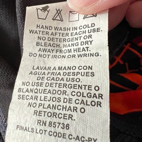 THE FINALS Red Black Orange Competition Swimsuit Size 34/S - Picture 4 of 4